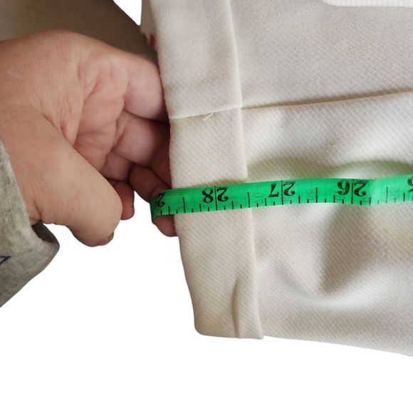 Nine West Tapered Fit Dress Pants Size 18 White Cream Workwear Career Trouser - Picture 9 of 16